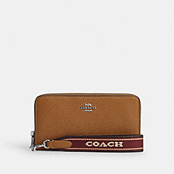 COACH CH705 Long Zip Around Wallet SILVER/PENNY MULTI