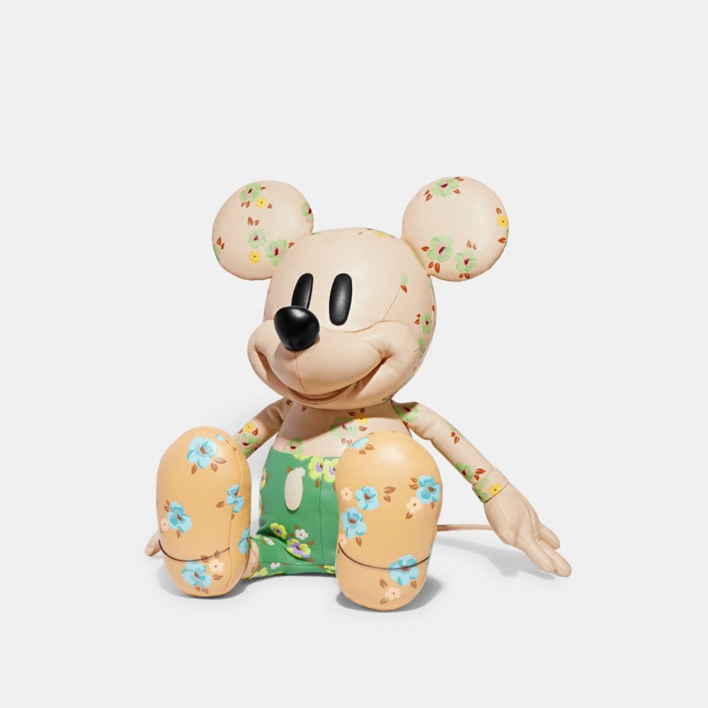 COACH CH712 Disney X Coach Mickey Mouse Medium Collectible Doll With Floral Print Mixed Floral