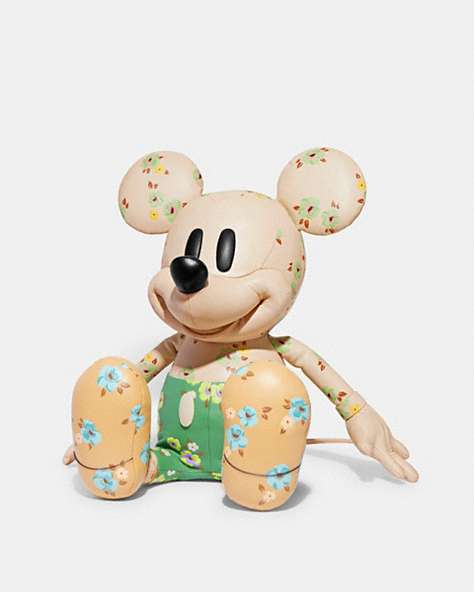 DISNEY X COACH MICKEY MOUSE MEDIUM COLLECTIBLE DOLL WITH FLORAL PRINT