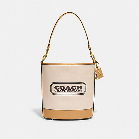 COACH CH739 Dakota Bucket Bag Brass/Natural-Canvas/Tan