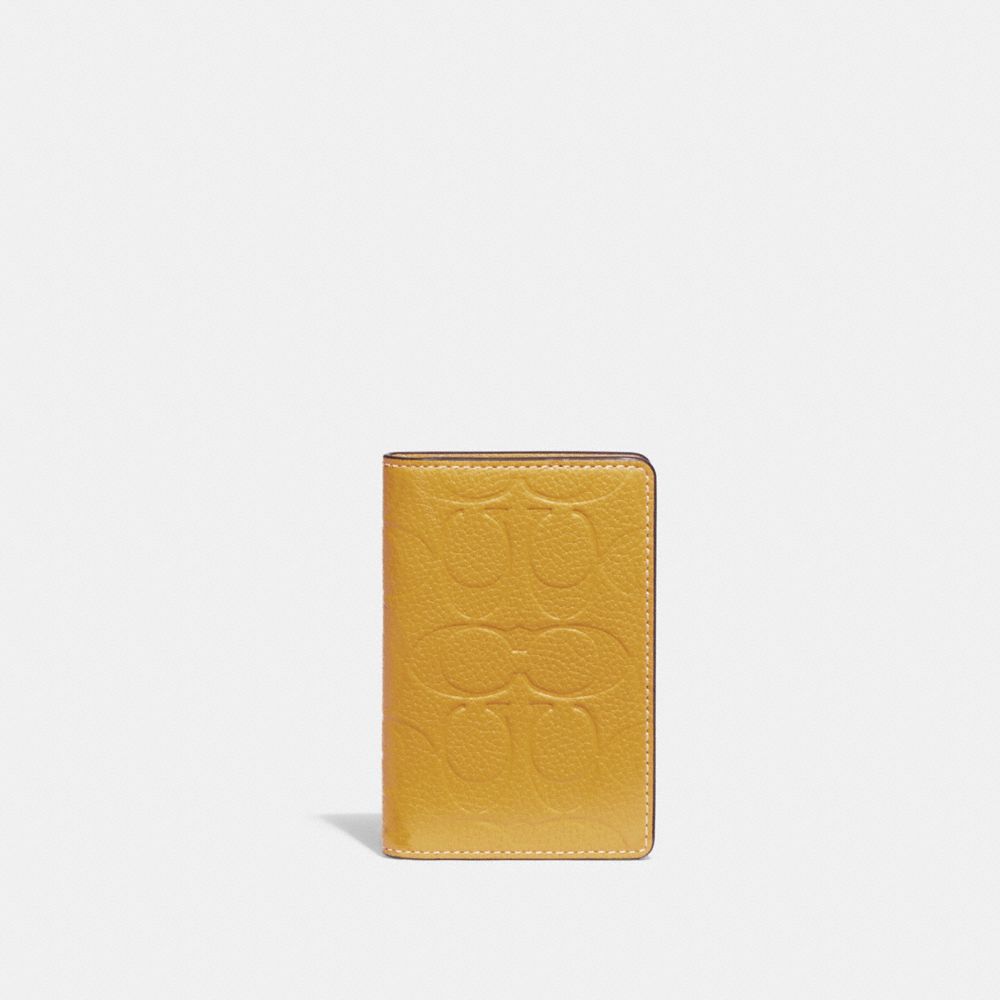COACH CH749 Card Wallet In Signature Leather YELLOW GOLD