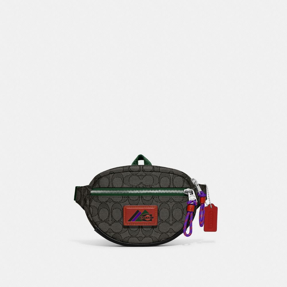COACH CH751 Utility Belt Bag In Signature Jacquard Charcoal