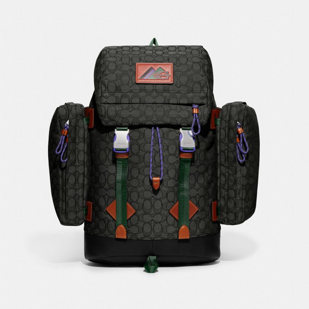 COACH CH759 Utility Backpack In Signature Jacquard Charcoal