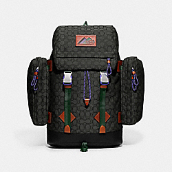 Utility Backpack In Signature Jacquard - CH759 - Charcoal