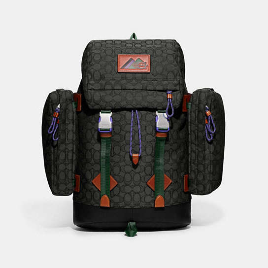 CH759 - Utility Backpack In Signature Jacquard Charcoal