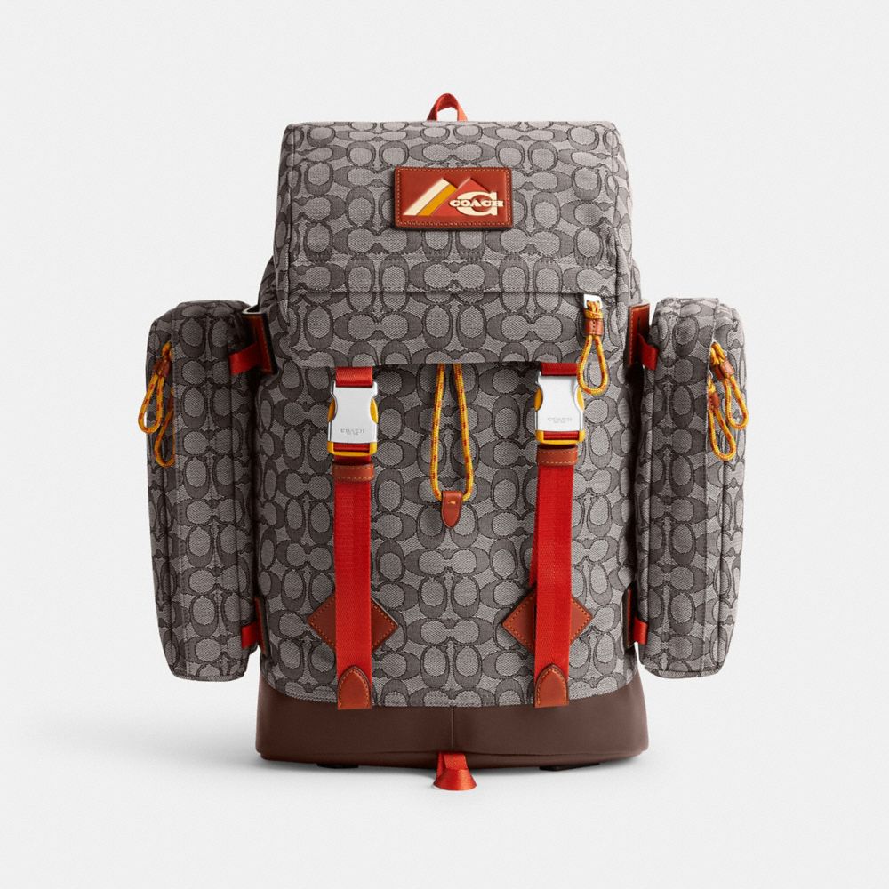 Utility Backpack In Signature Jacquard - CH759 - Oak