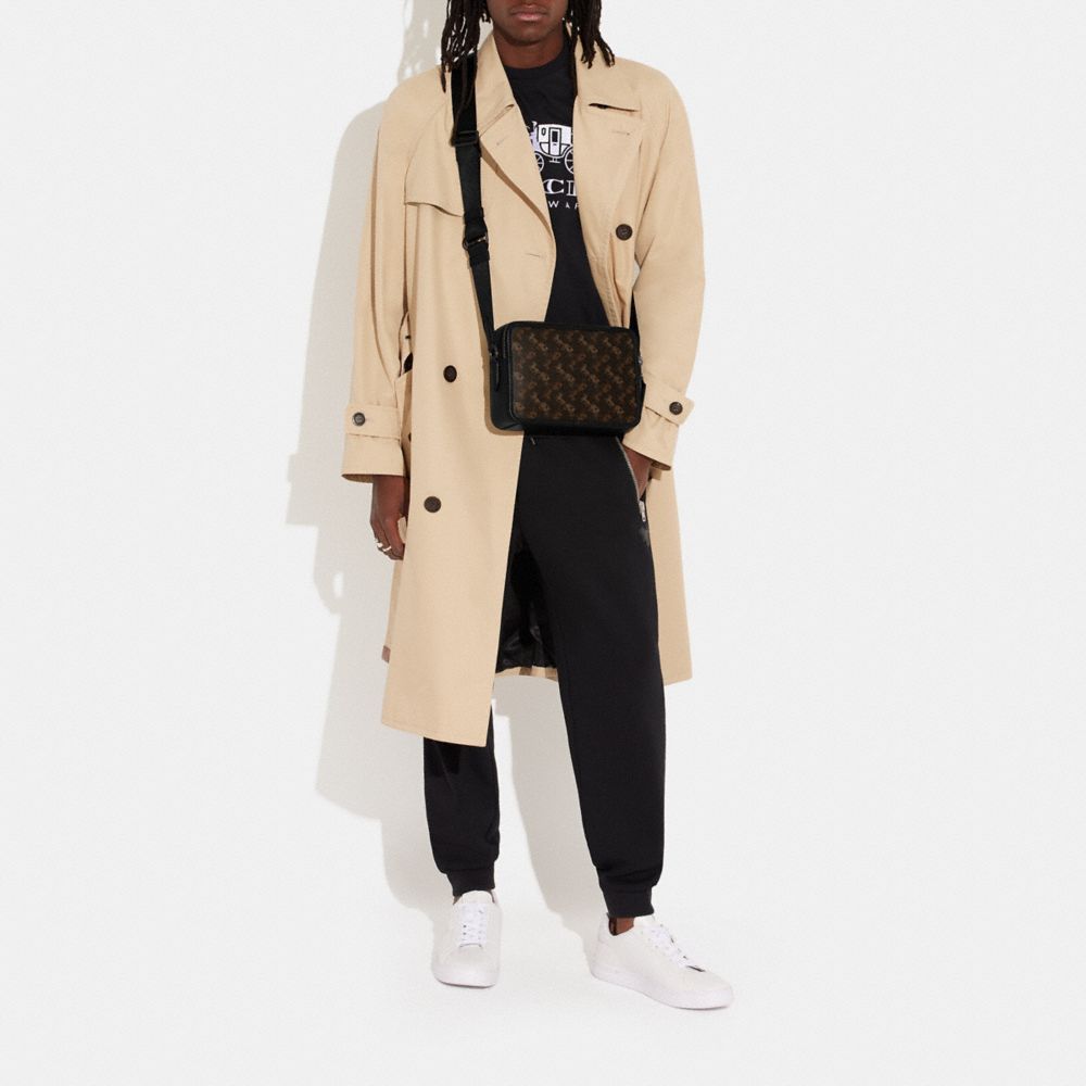 CHARTER 24 馬車主題圖案印花斜背手袋