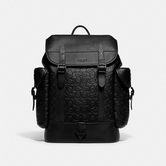 Coach signature backpack outlet black