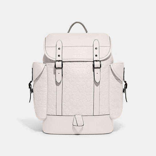 CH767 - Hitch Backpack In Signature Leather Chalk