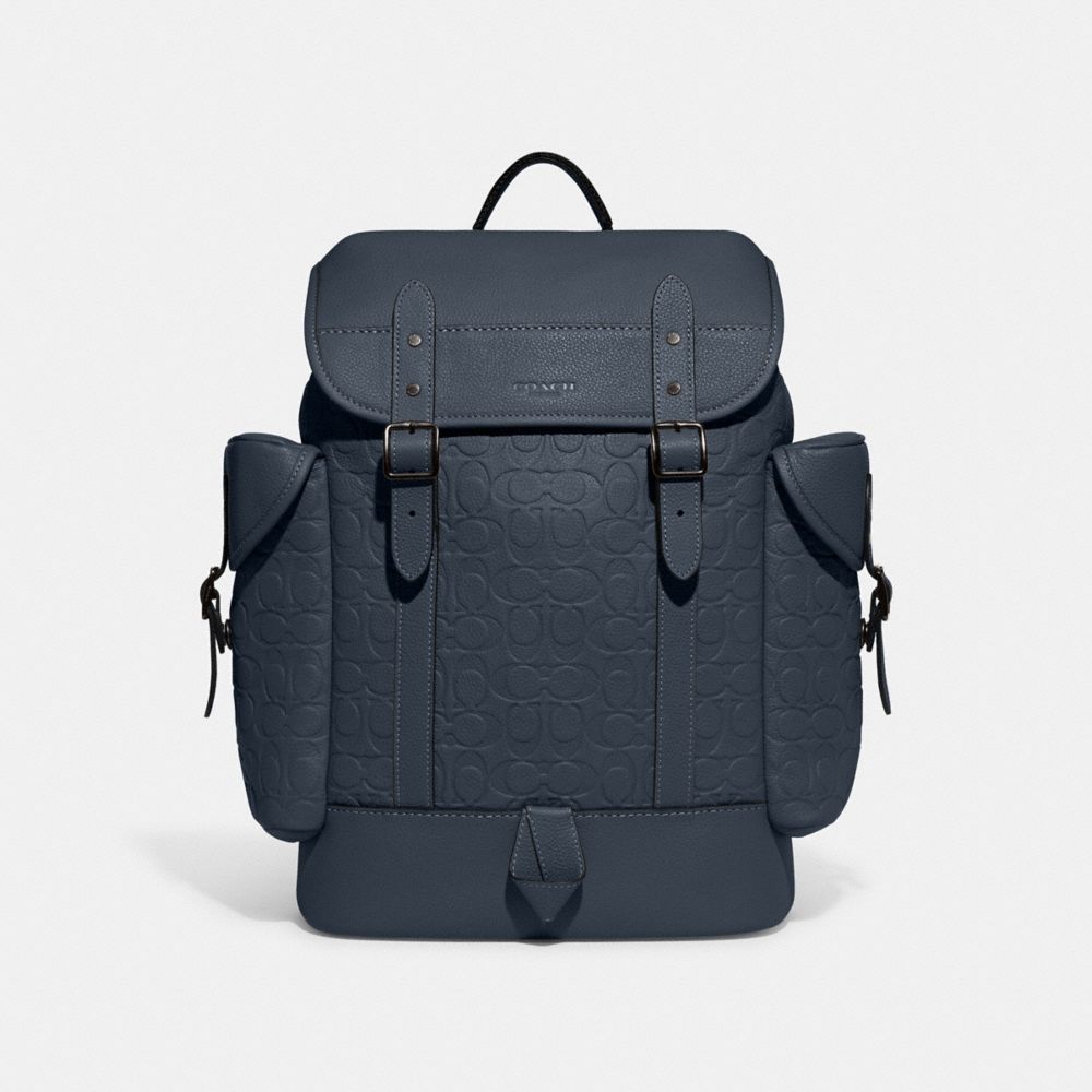 Hitch Backpack In Signature Leather - CH767 - Denim