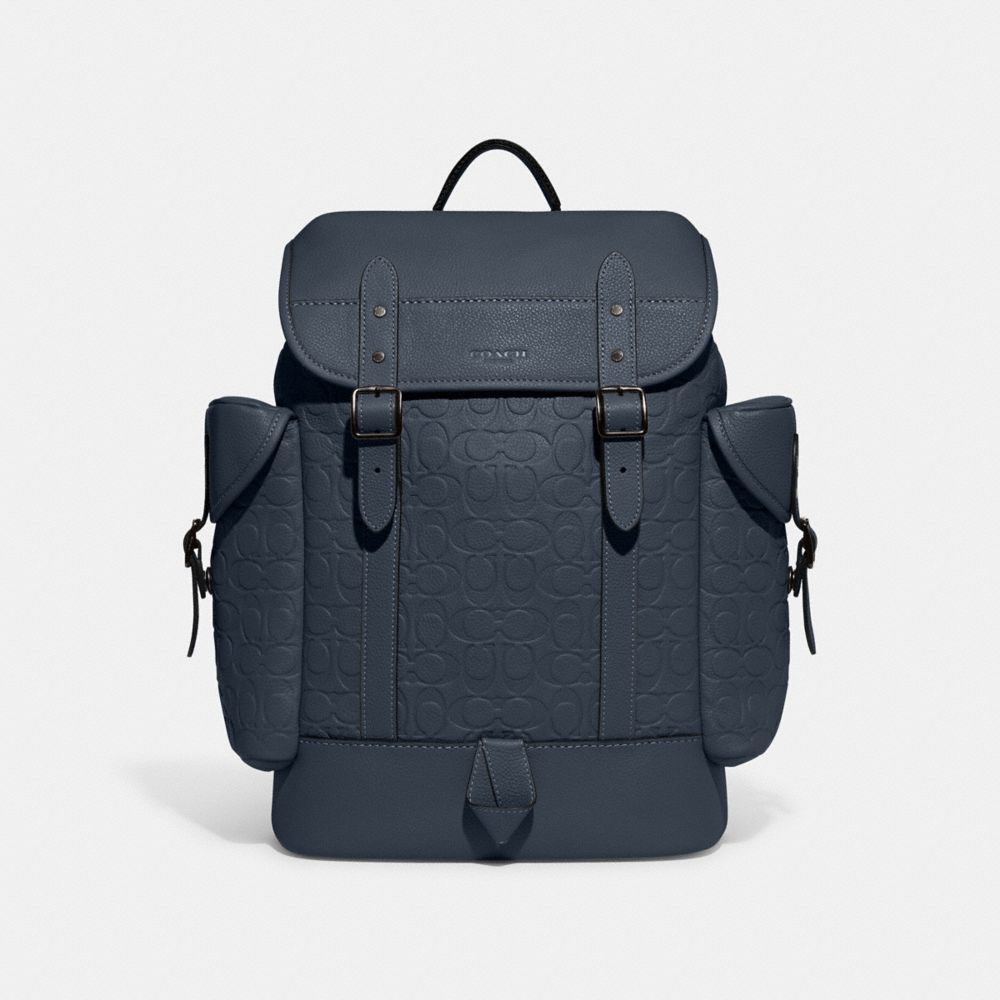 CH767 - Hitch Backpack In Signature Leather Denim