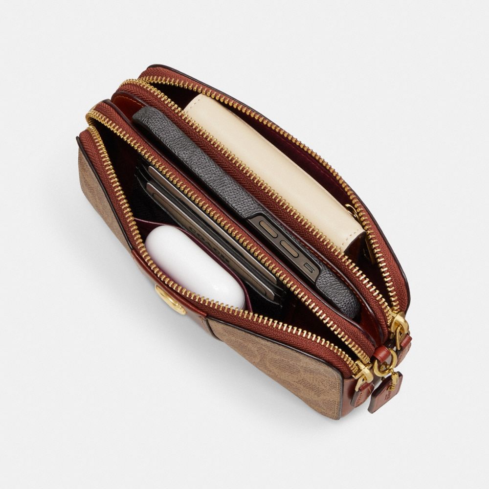KIRA CROSSBODY BAG IN COLORBLOCK SIGNATURE CANVAS