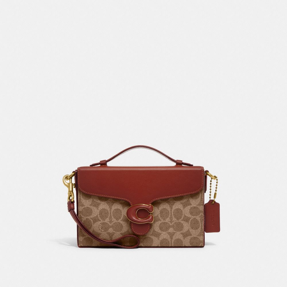 COACH CH798 Tabby Box Bag In Signature Canvas Brass/Tan/Rust