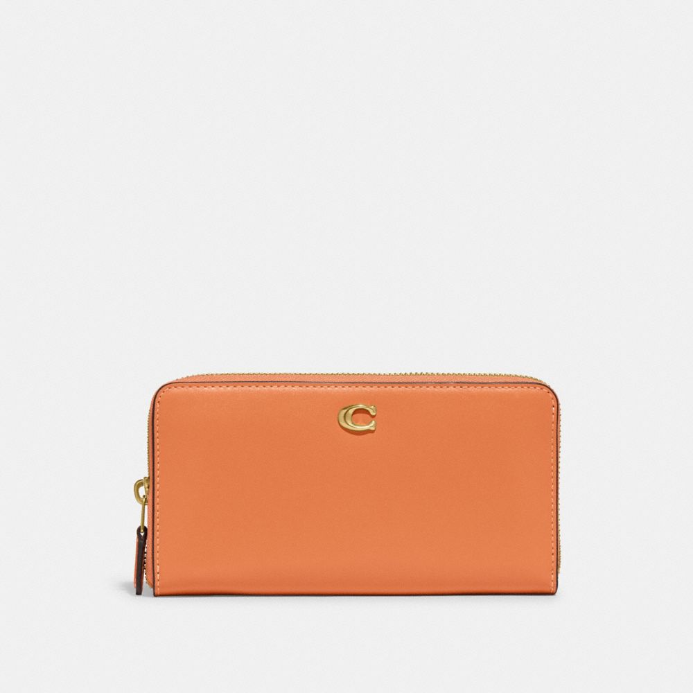 CH801 - Accordion Zip Wallet Brass/Faded Orange