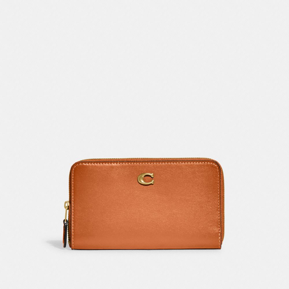 CH806 - Medium Zip Around Wallet Brass/Faded Orange