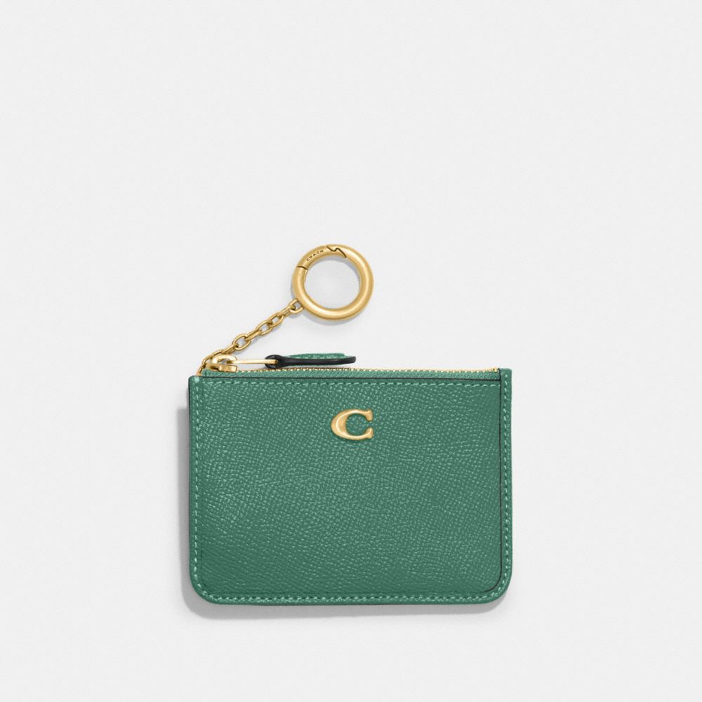 CH810 - Mini Skinny Id Case Brass/Bright Green