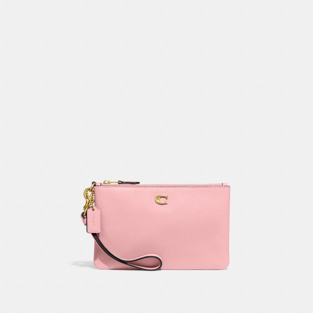 COACH CH818 Small Wristlet Brass/Bubblegum