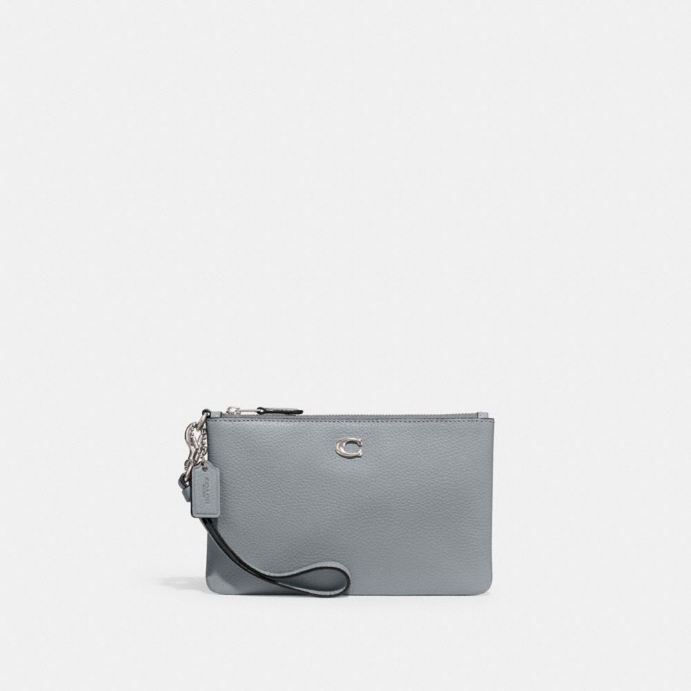 COACH CH818 Small Wristlet SILVER/GREY BLUE