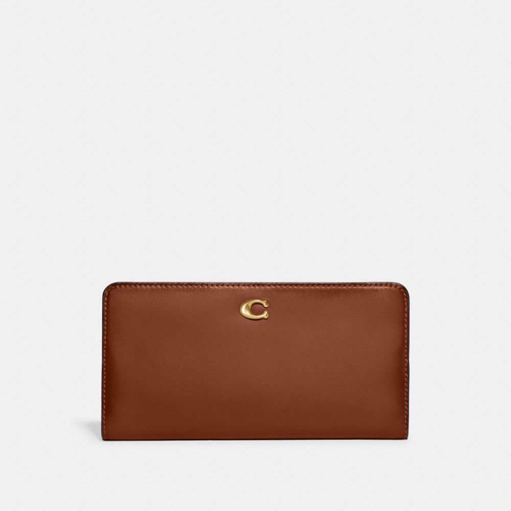 COACH CH823 Skinny Wallet Brass/1941 Saddle