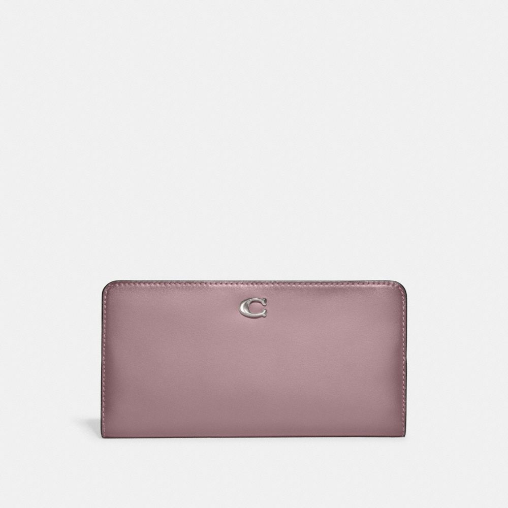 COACH CH823 Skinny Wallet SILVER/FADED PURPLE
