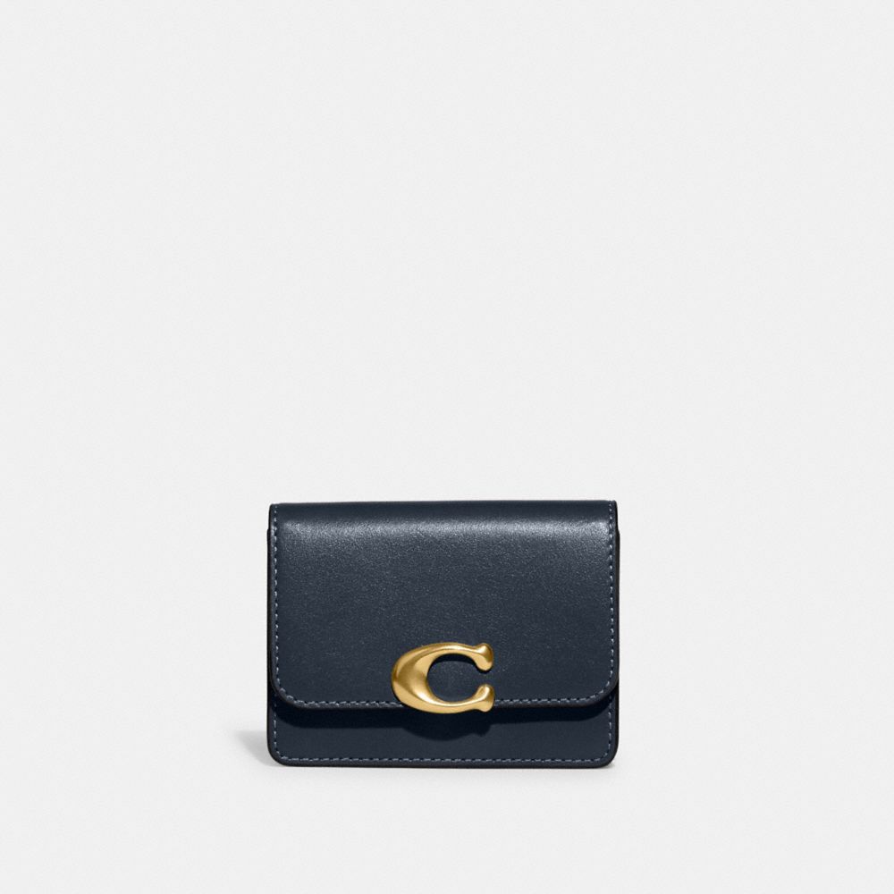 COACH CH825 Bandit Card Case Brass/Denim