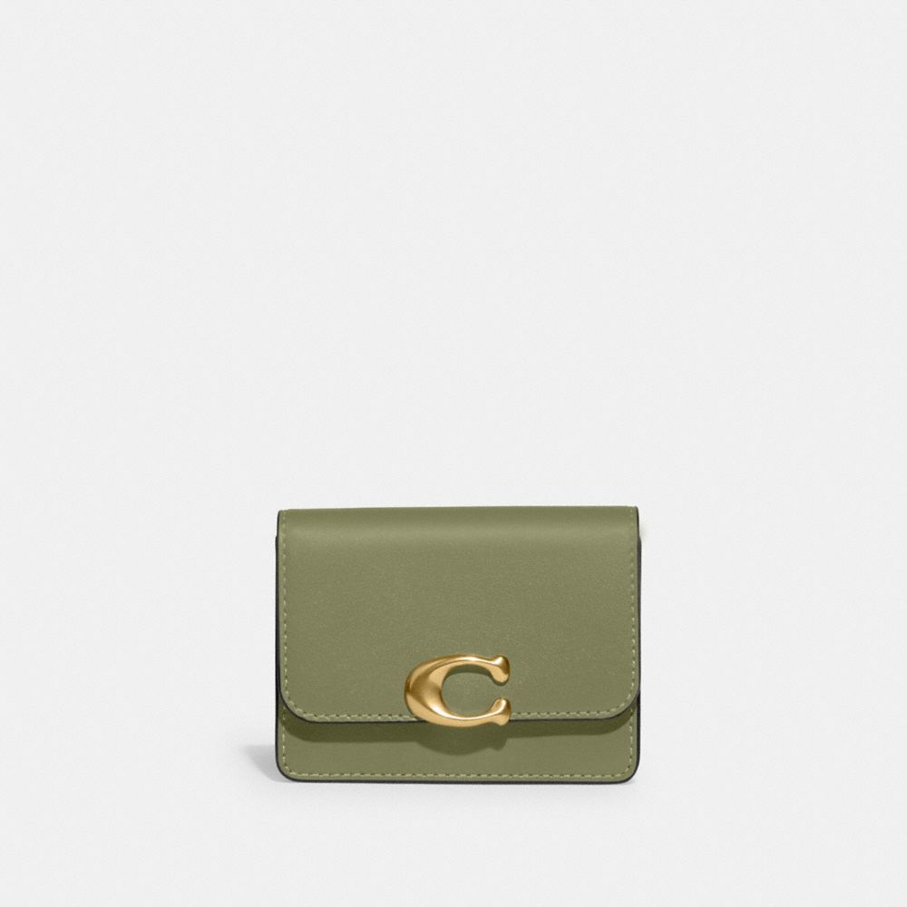 COACH CH825 Bandit Card Case BRASS/MOSS