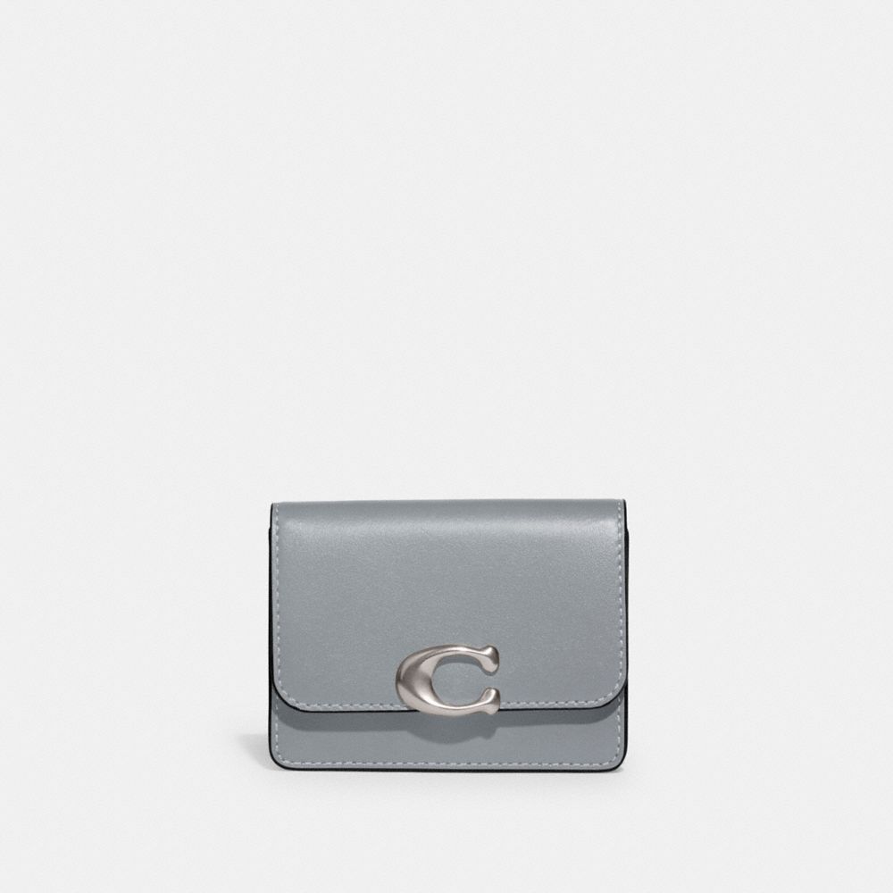 COACH CH825 Bandit Card Case SILVER/GREY BLUE