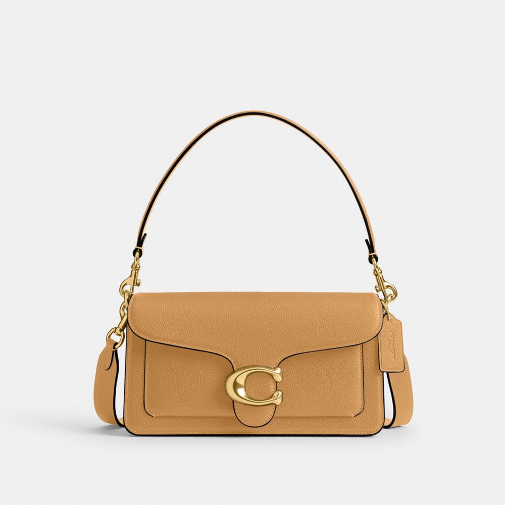 COACH&reg;,Tabby Shoulder Bag 26,Leather,Shoulder Bag,Metal,Logo,Compact,Gold Metal,Day Party,,Front View