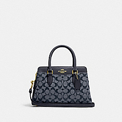 Mini Darcie Carryall In Signature Chambray - CH859 - Gold/Denim Multi