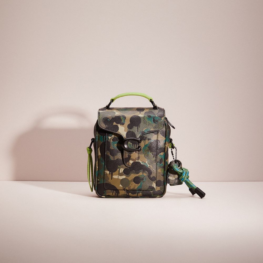 CH928 - Upcrafted Tabby Crossbody With Camo Print Matte Black/Green/Blue