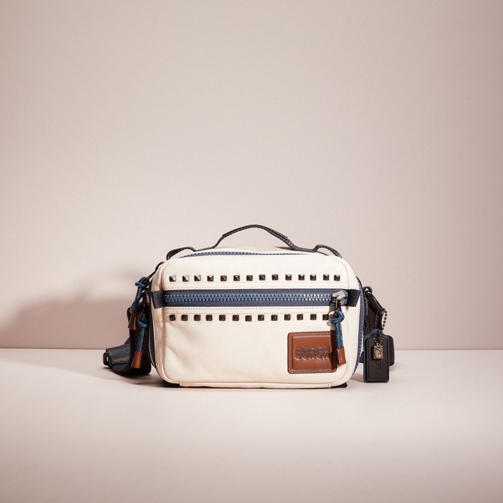 CH976 - Upcrafted Pacer Top Handle Crossbody With Coach Patch Black Copper/Chalk