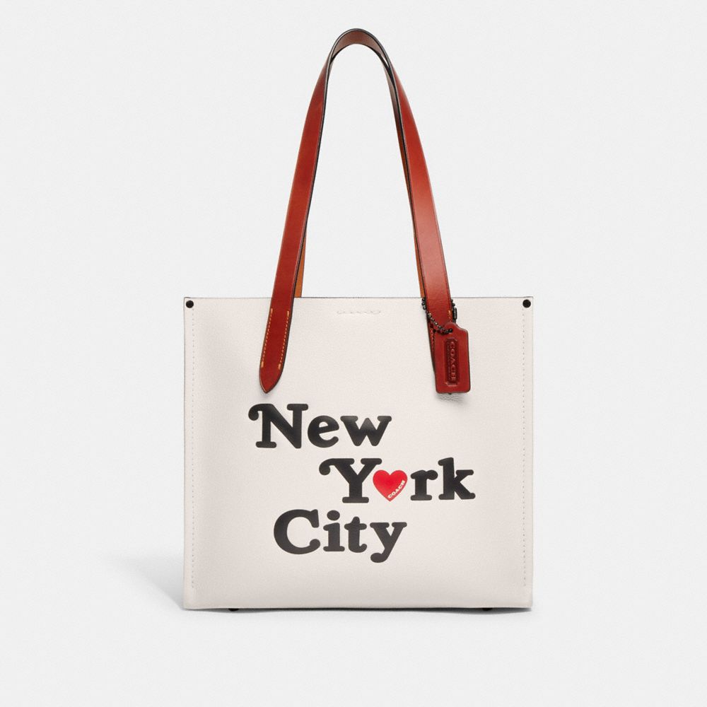 COACH CI010 Relay Tote 34 With New York City Chalk Multi