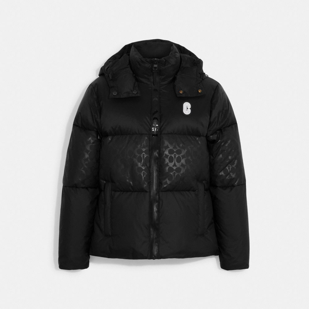 COACH CI011 Colorblock Down Jacket BLACK