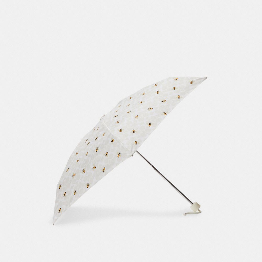 COACH CI013 Umbrella In Signature Bee Print GOLD/CHALK/GLACIER WHITE MULTI