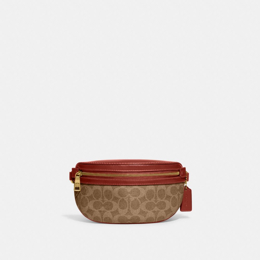 COACH CI184 Bethany Belt Bag In Signature Canvas Brass/Tan/Rust