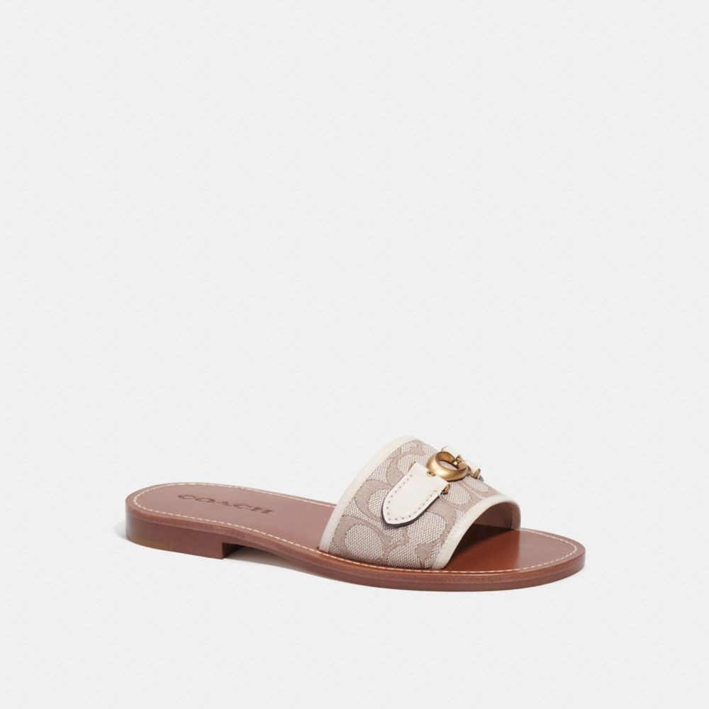 INA SANDAL IN SIGNATURE JACQUARD