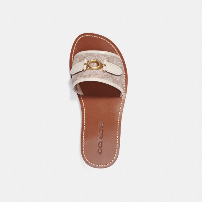 COACH Official Site Official page INA SANDAL IN SIGNATURE JACQUARD