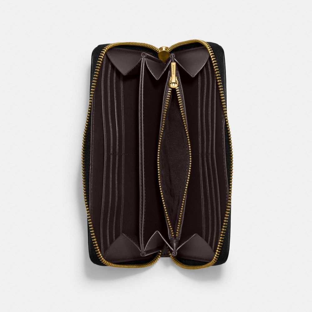 ACCORDION ZIP WALLET WITH HORSE AND CARRIAGE PRINT