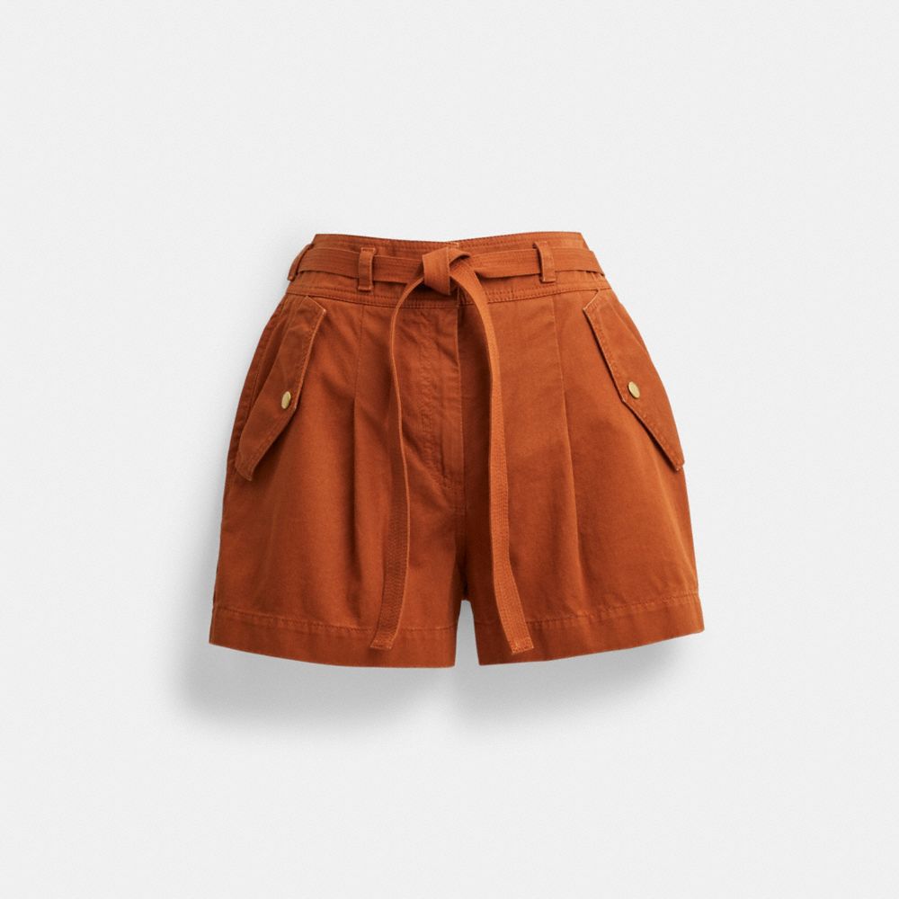 COACH CI391 Garment Dyed Shorts Rust