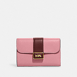 COACH CI421 Medium Grace Wallet IM/SHELL PINK/WINE