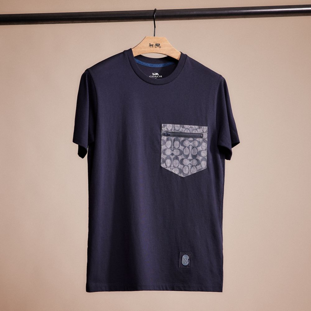 CI462 - Restored Signature Essential T Shirt NAVY/CHAMBRAY