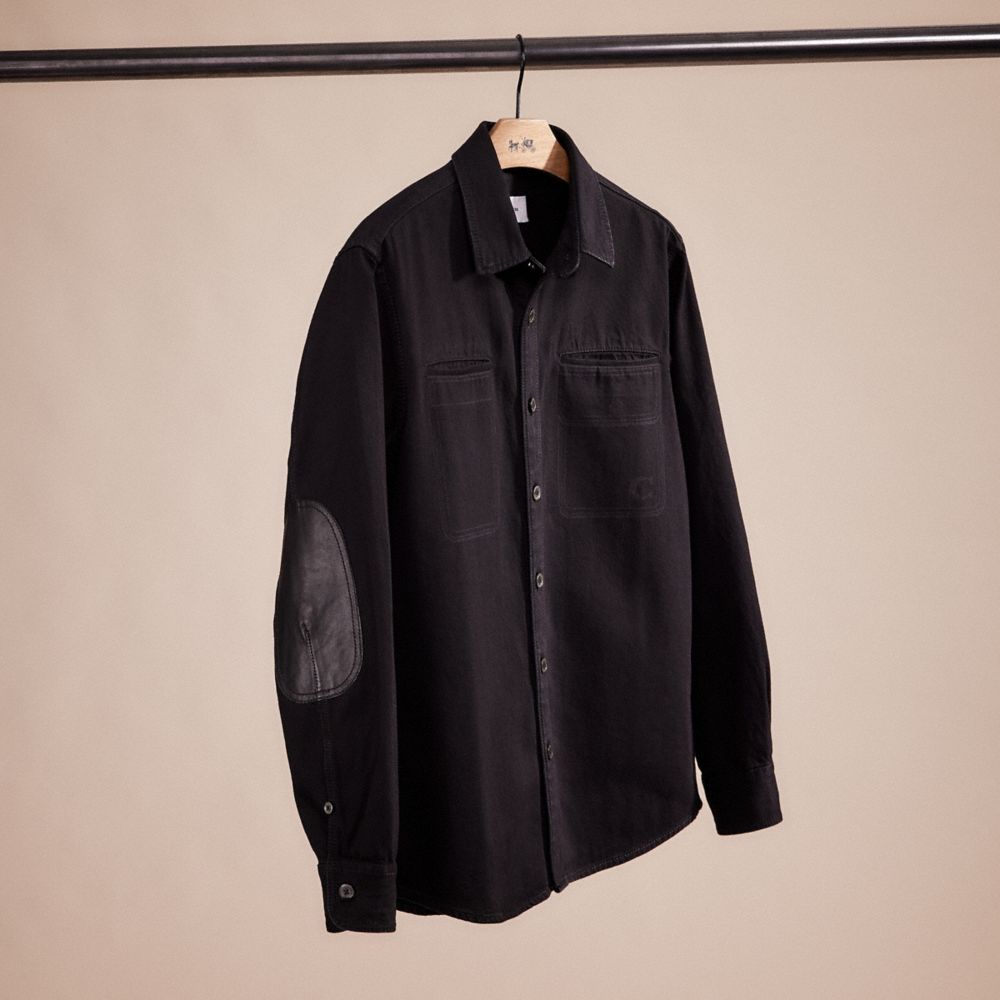 CI466 - Restored Trompe L'oeil Denim Shirt Black Rinse