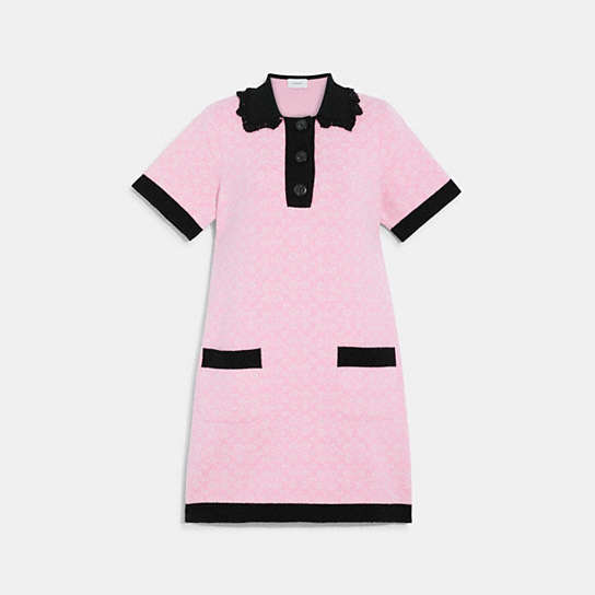 CI470 - Signature Knit Dress Pink Signature Multi