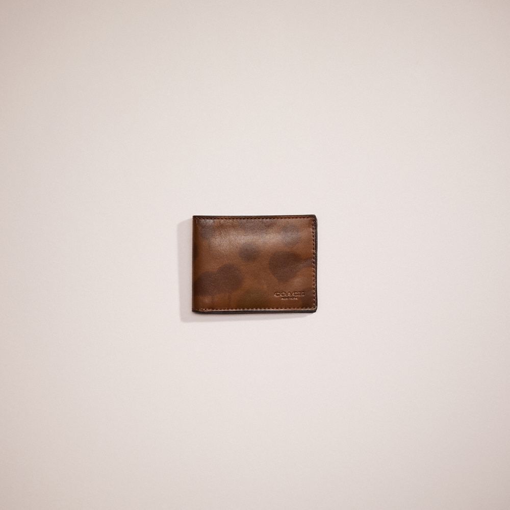 COACH CI703 Restored Slim Billfold Wallet With Camo Print SURPLUS