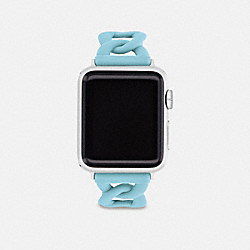 COACH CI750 Apple Watch® Strap, 38 Mm And 41 Mm PALE BLUE
