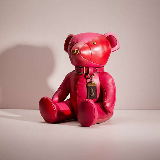 CI753 - Remade Collectible Bear Pink Red Multi