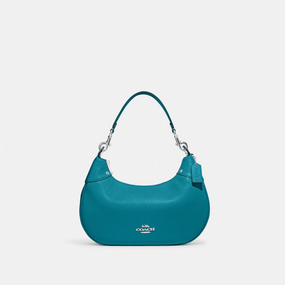 COACH CI790 Mara Hobo SILVER/TEAL