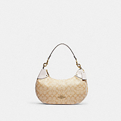 COACH CI791 Mara Hobo In Signature Canvas GOLD/LIGHT KHAKI CHALK