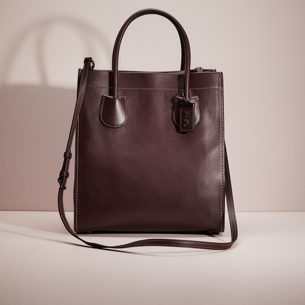CI836 - Restored Cashin Carry Tote Pewter/Oxblood