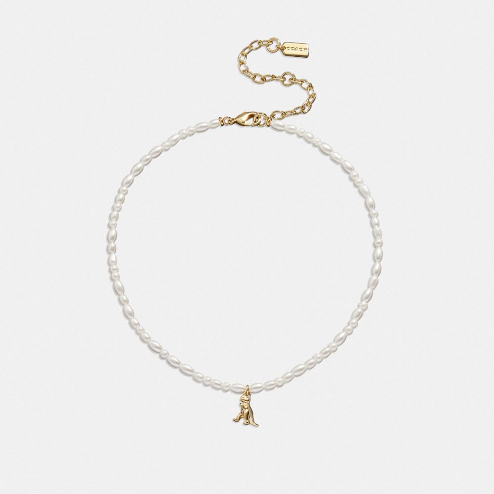 CI937 - Rexy Pearl Choker Necklace Gold/Pearl